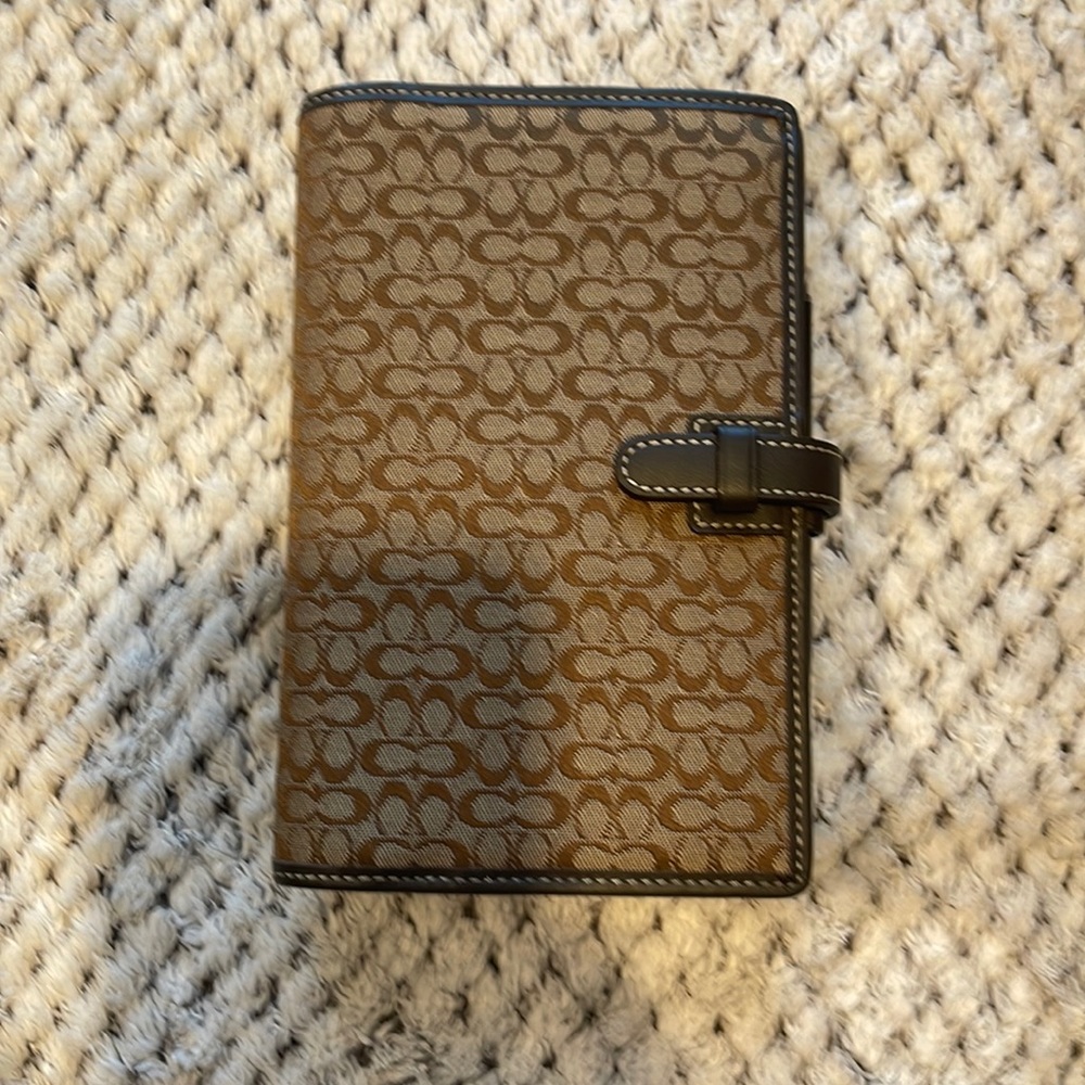 Coach book cover planner cover